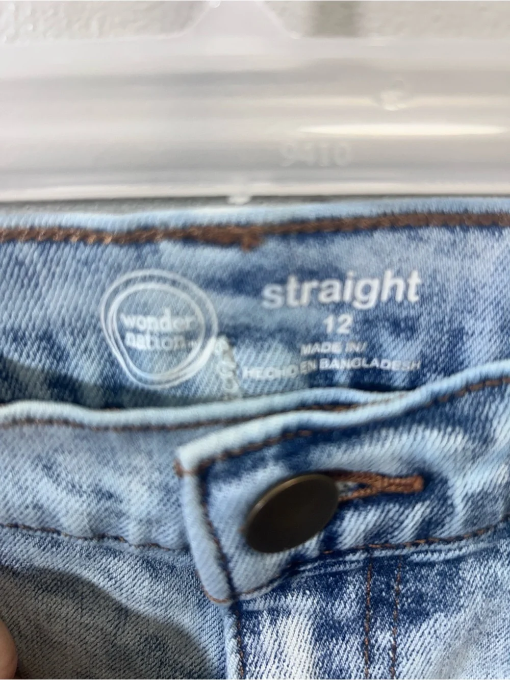 wonder nation Light Acid Wash Straight Leg Jeans